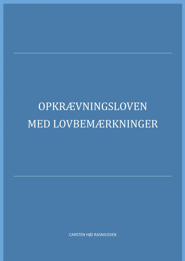 Opkrævningsloven 2018 af Carsten Høj Rasmussen
