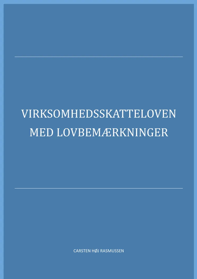 Virksomhedsskatteloven 2018 af Carsten Høj Rasmussen