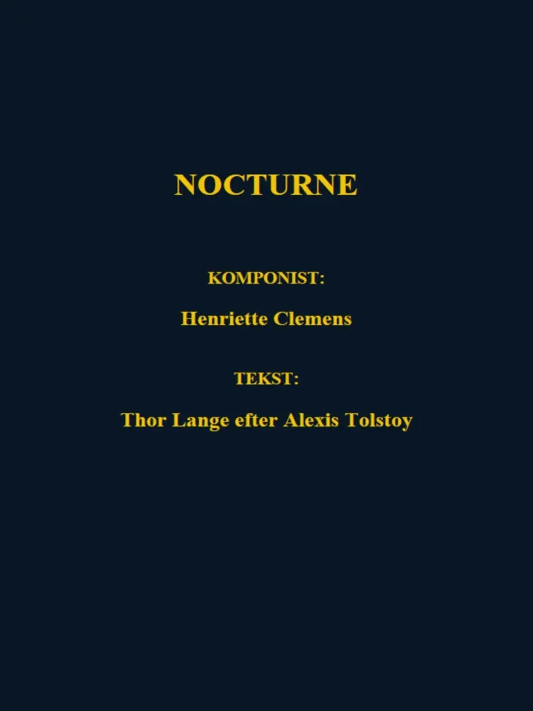 Nocturne af Henriette Clemens