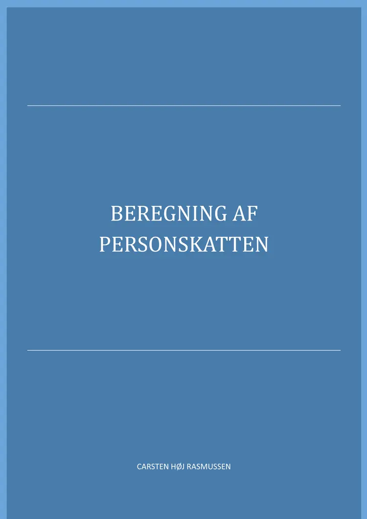 Beregning af personskatten af Carsten Høj Rasmussen
