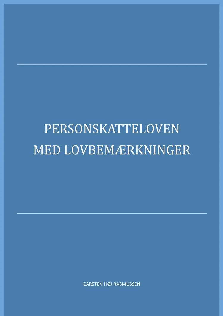 Personskatteloven 2018 af Carsten Høj Rasmussen