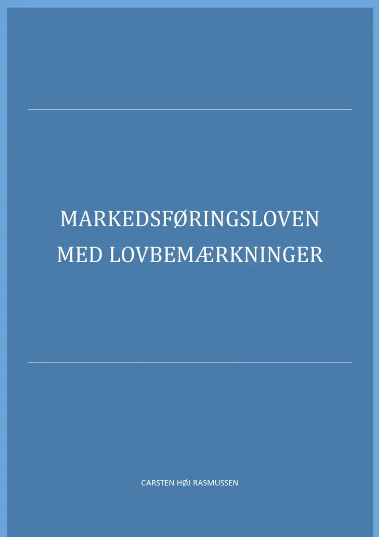 Markedsføringsloven 2017 af Carsten Høj Rasmussen