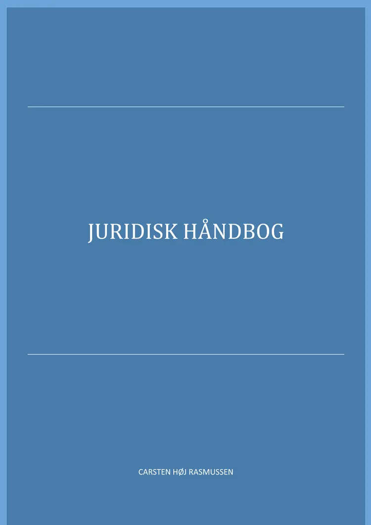 Juridisk håndbog af Carsten Høj Rasmussen