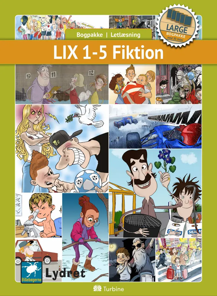 LIX 1-5 Fiktion (LARGE 30 bøger) af Bogpakke