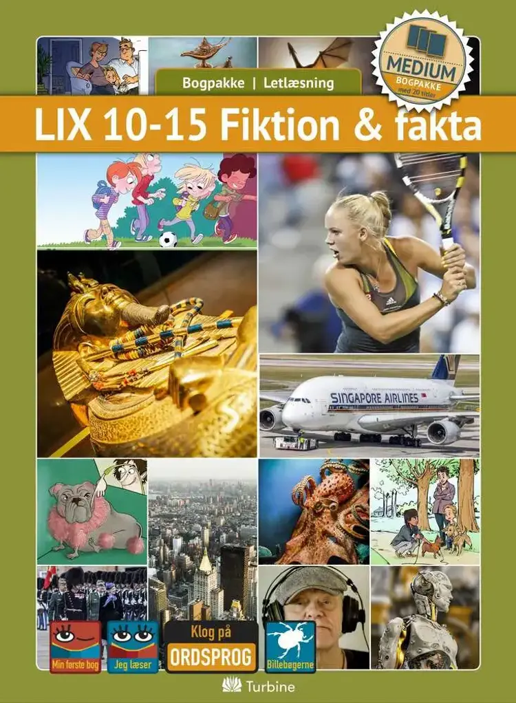 LIX 10-15 Fiktion & fakta (MEDIUM 20 bøger) af fakta