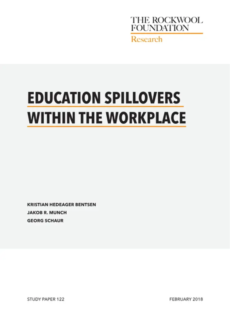 Education spillovers within the workplace af Jakob Roland Munch