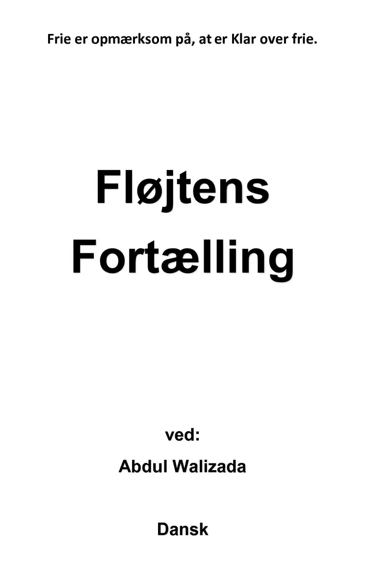 Fløjtens Fortælling af Abdul Mohammad Walizada