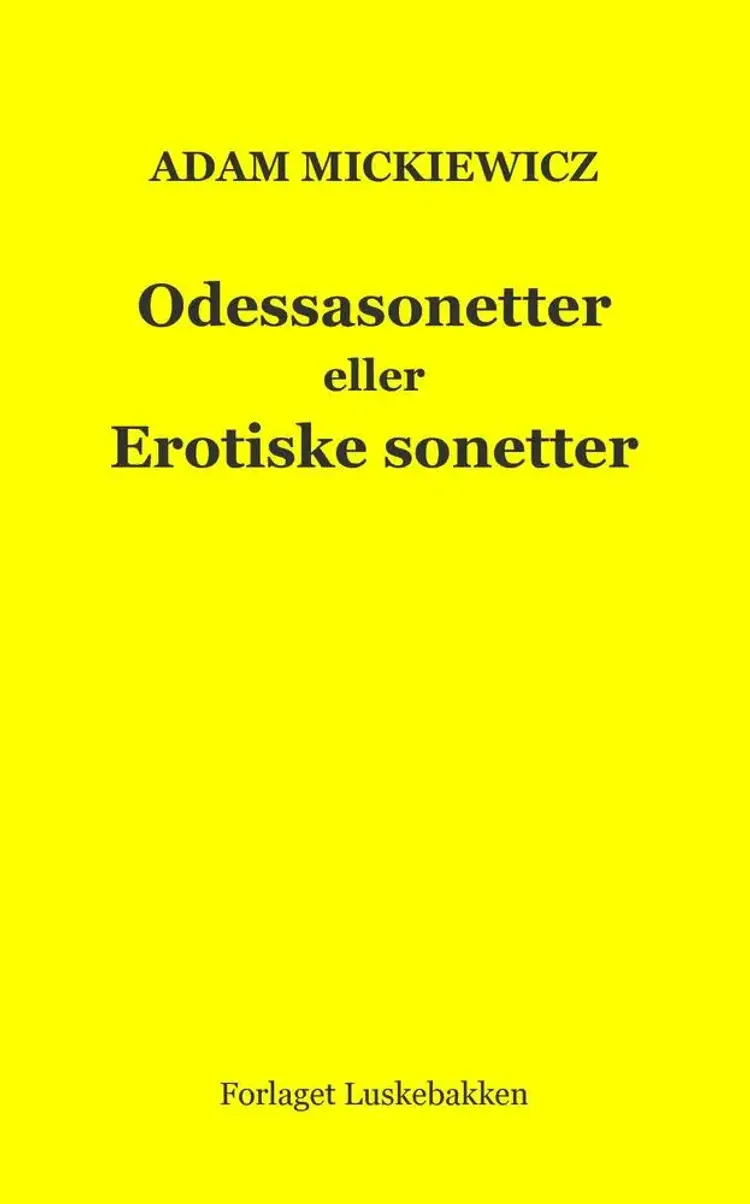 Odessasonetter eller Erotiske sonetter af Adam Mickiewicz