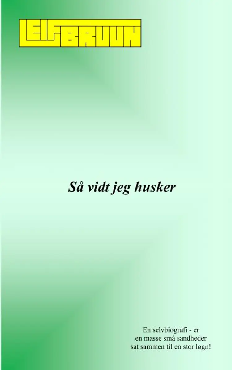 Så vidt jeg husker af Leif Bruun