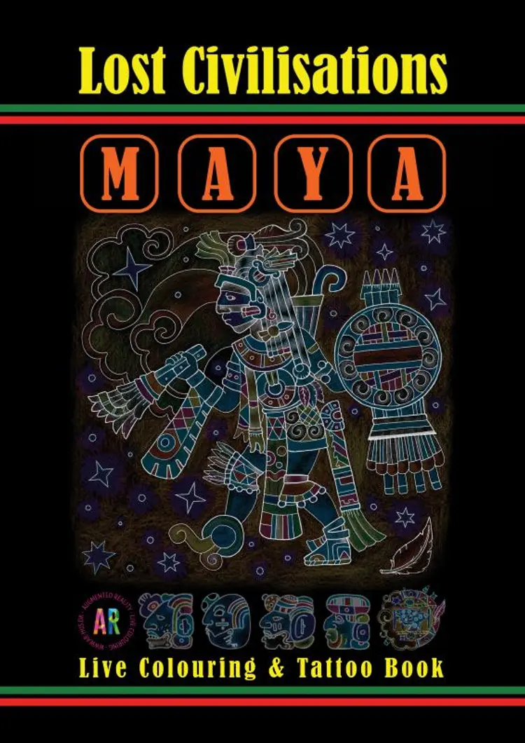 Lost Civilisations. Maya - Kunstterapi i Augmented Reality af AR-HUS Augmented Reality bøger