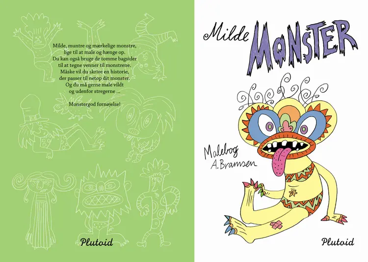 Milde Monster malebog af Annemette Bramsen