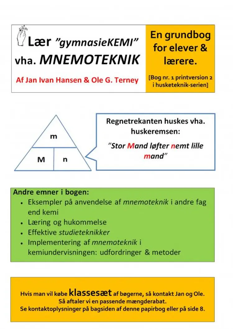 Lær gymnasiekemi vha. mnemoteknik af Ole G. Terney