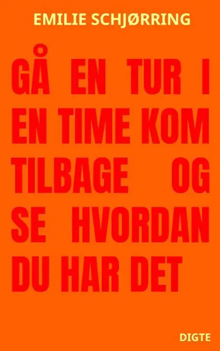 GÅ EN TUR I EN TIME KOM TILBAGE OG SE HVORDAN DU HAR DET af Emilie Schjørring