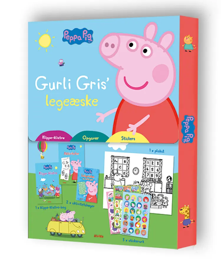 Gurli Gris' legeæske (klippe-klistre, tegn og mal, stickers)