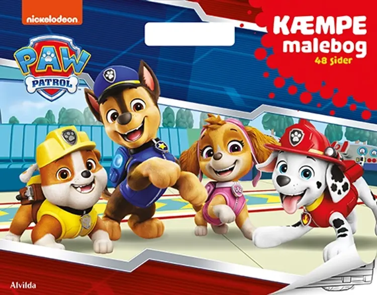 Paw Patrol - KÆMPE malebog (malebog med håndtag)