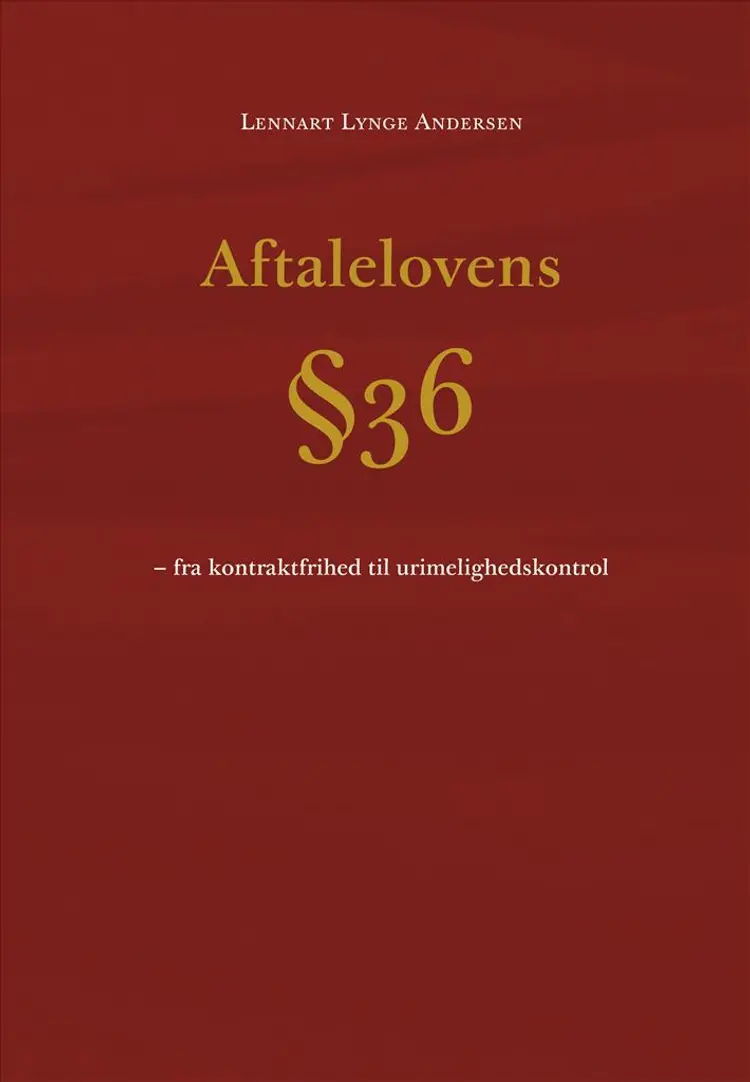 Aftalelovens § 36 af Lennart Lynge Andersen