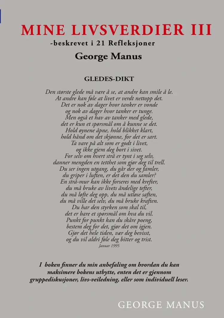 Mine Livsverdier III af George Manus