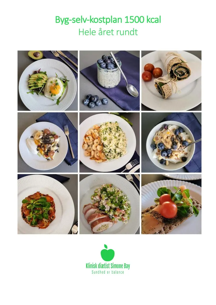Byg-selv-kostplan 1500 kcal - hele året rundt af Simone Bay