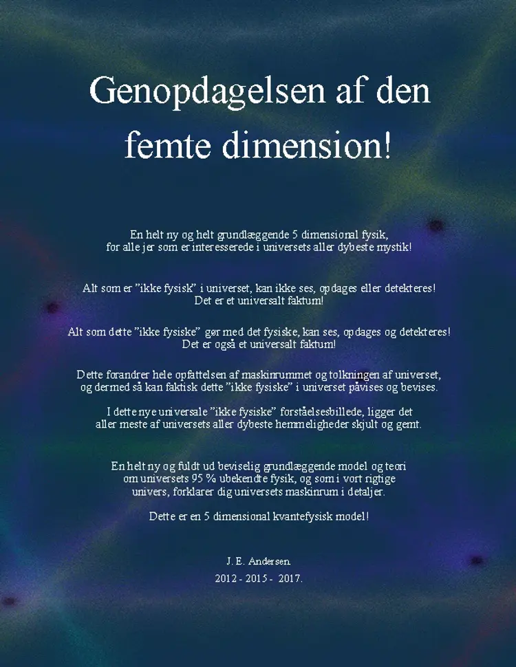 Genopdagelsen af den femte dimension! af J. E. Andersen