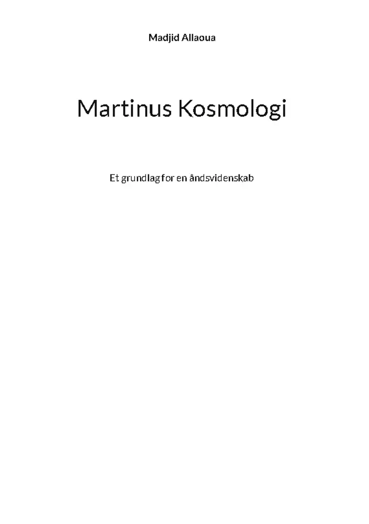 Martinus Kosmologi af Madjid Allaoua