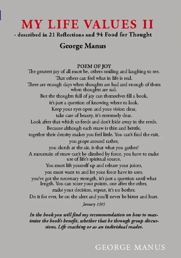 My Life Values II af George Manus