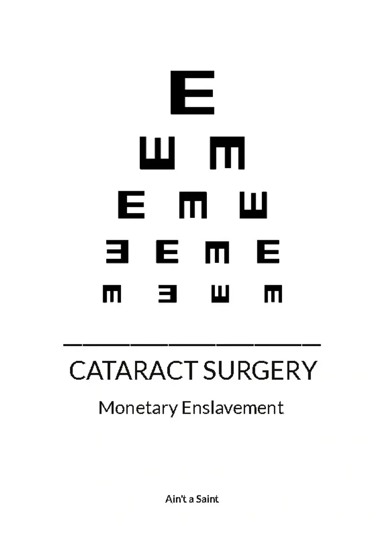 Cataract surgery af Ain't a Saint