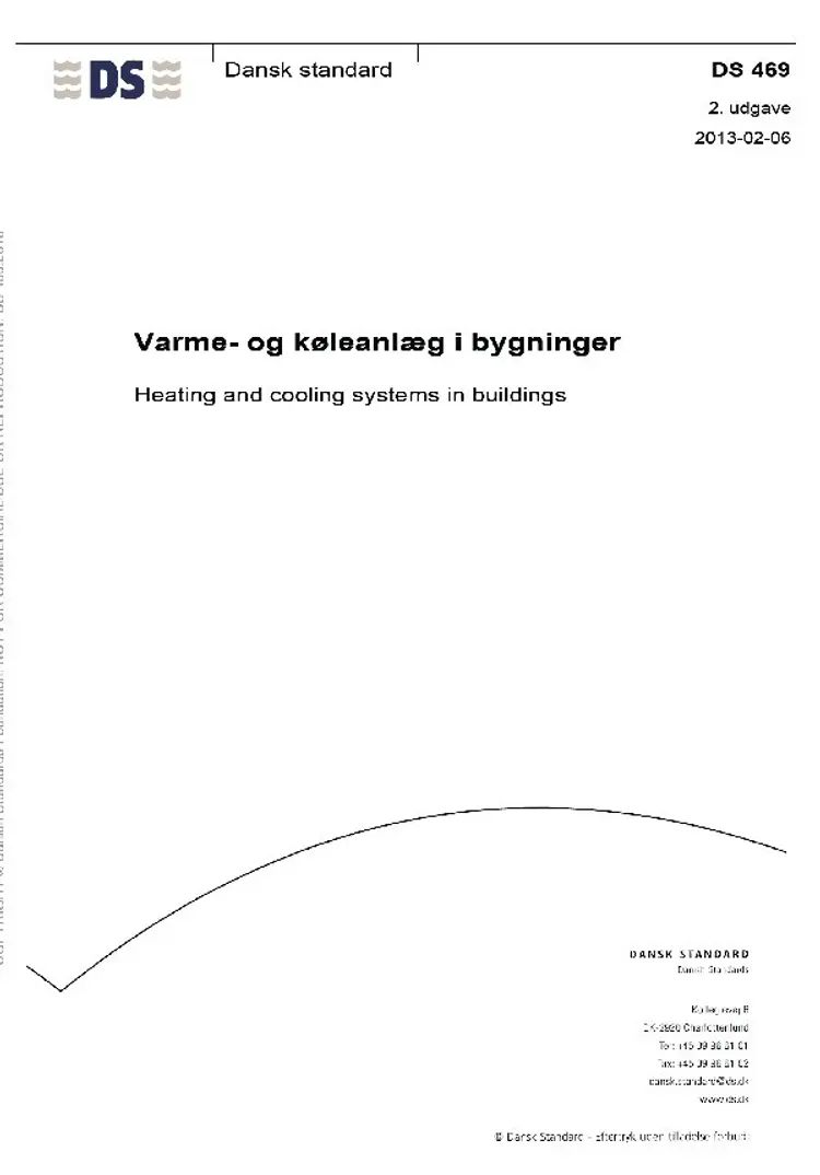 Dansk Ingeniørforenings norm for varmeanlæg med vand som varmebærende medium