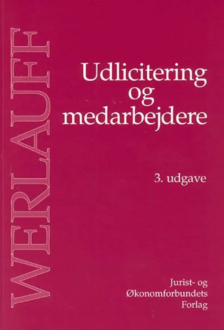 Udlicitering og medarbejdere af Erik Werlauff