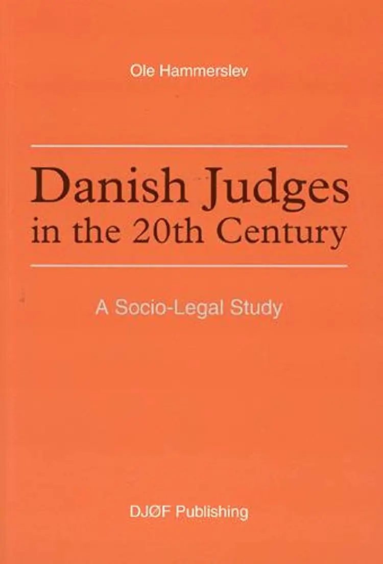 Danish Judges in the 20th Century af Hammerslev O