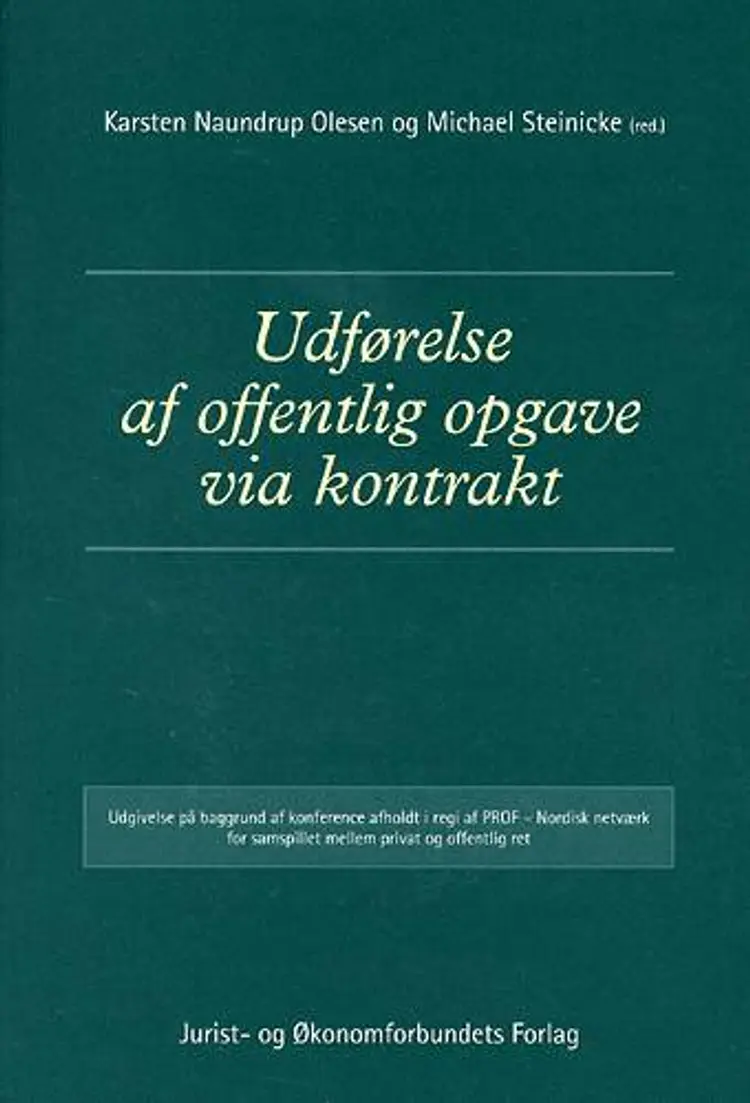 Udførelse af offentlig opgave via kontrakt af mfl