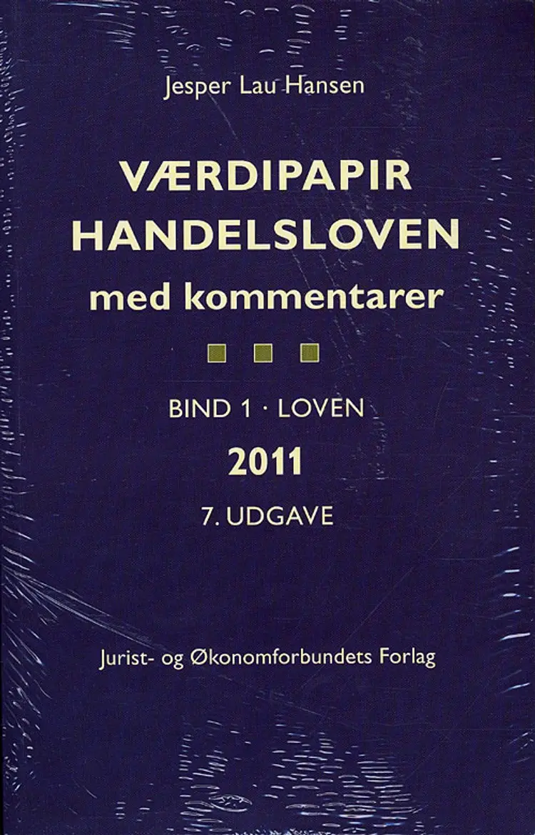 Værdipapirhandelsloven med kommentarer af Hansen