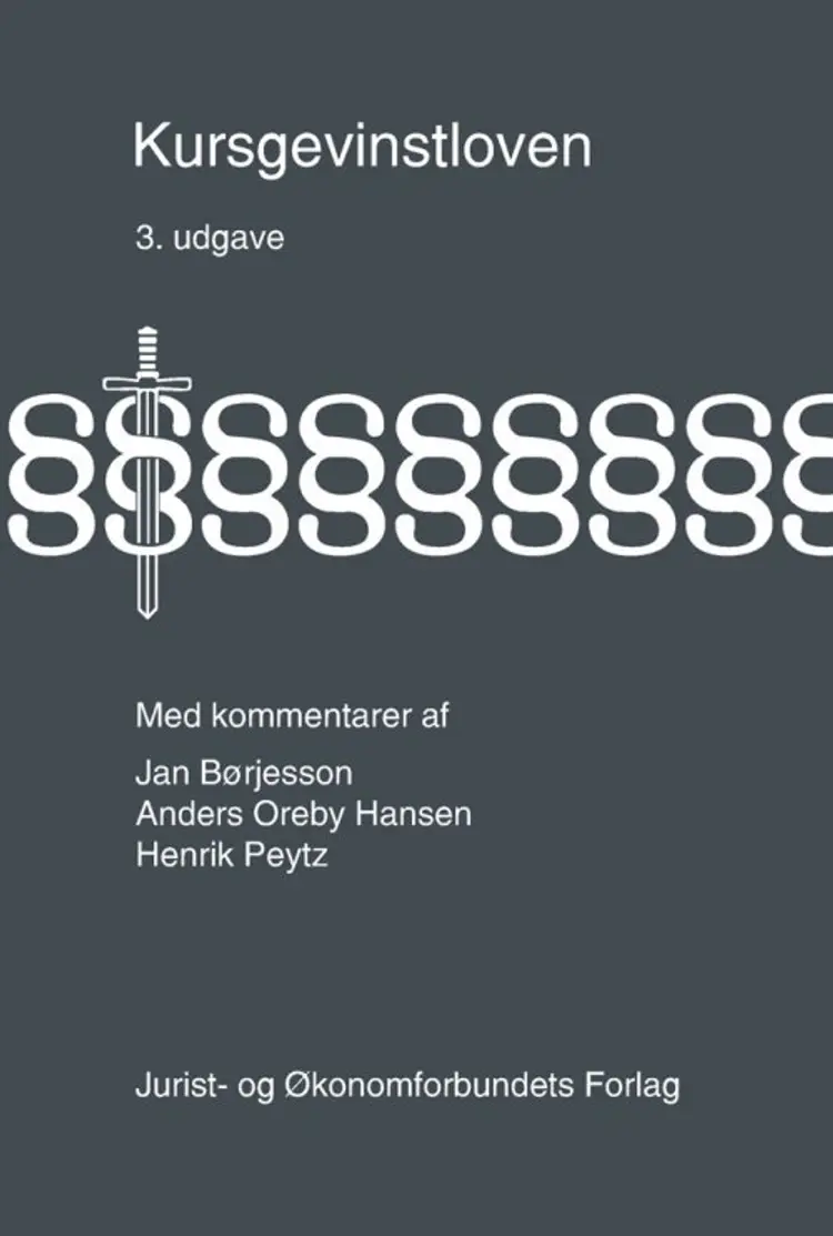 Kursgevinstloven med kommentarer af Henrik Peytz