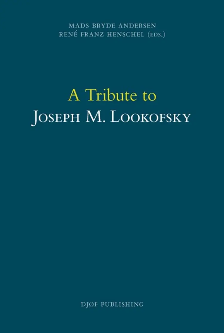 A tribute to Joseph M. Lookofsky af Mads Bryde Andersen