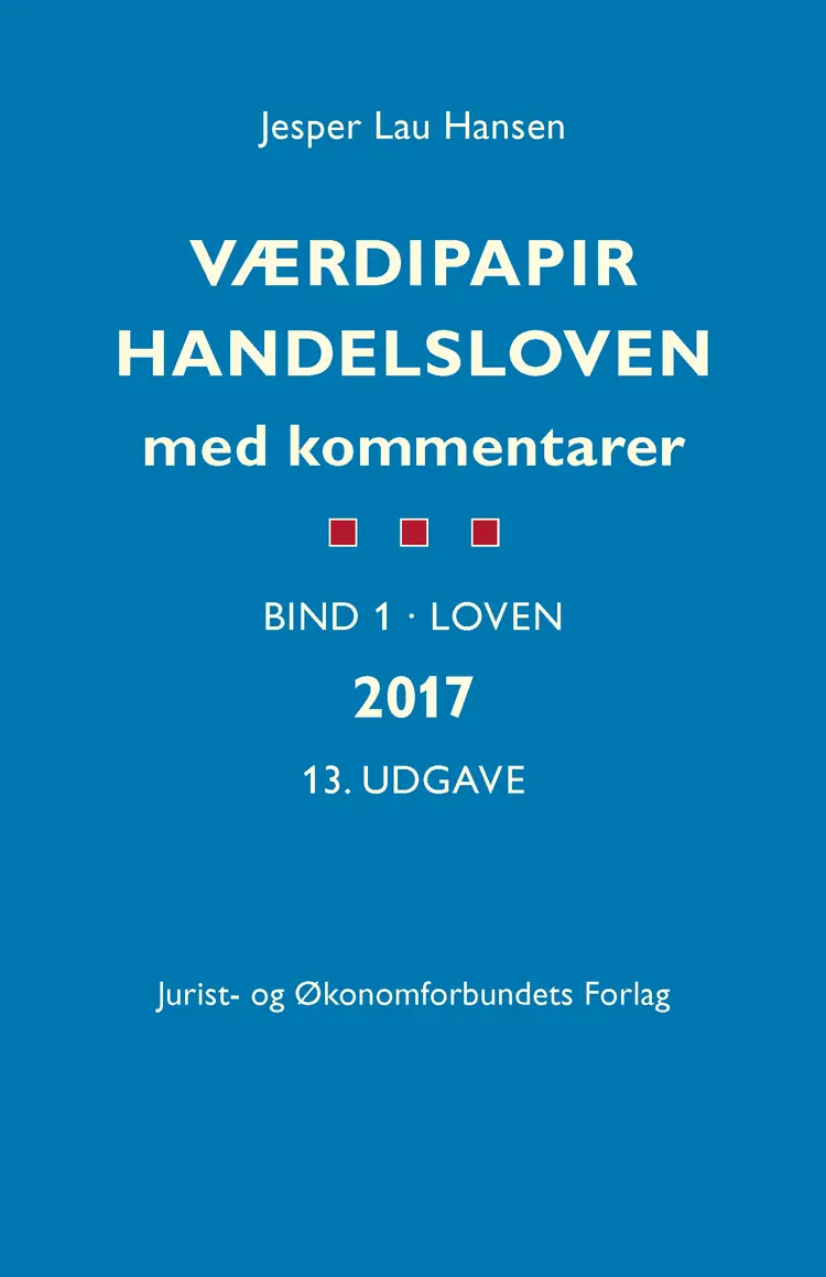 Værdipapirhandelsloven af Jesper Lau Hansen