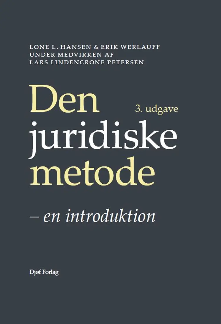 Den juridiske metode af Erik Werlauff