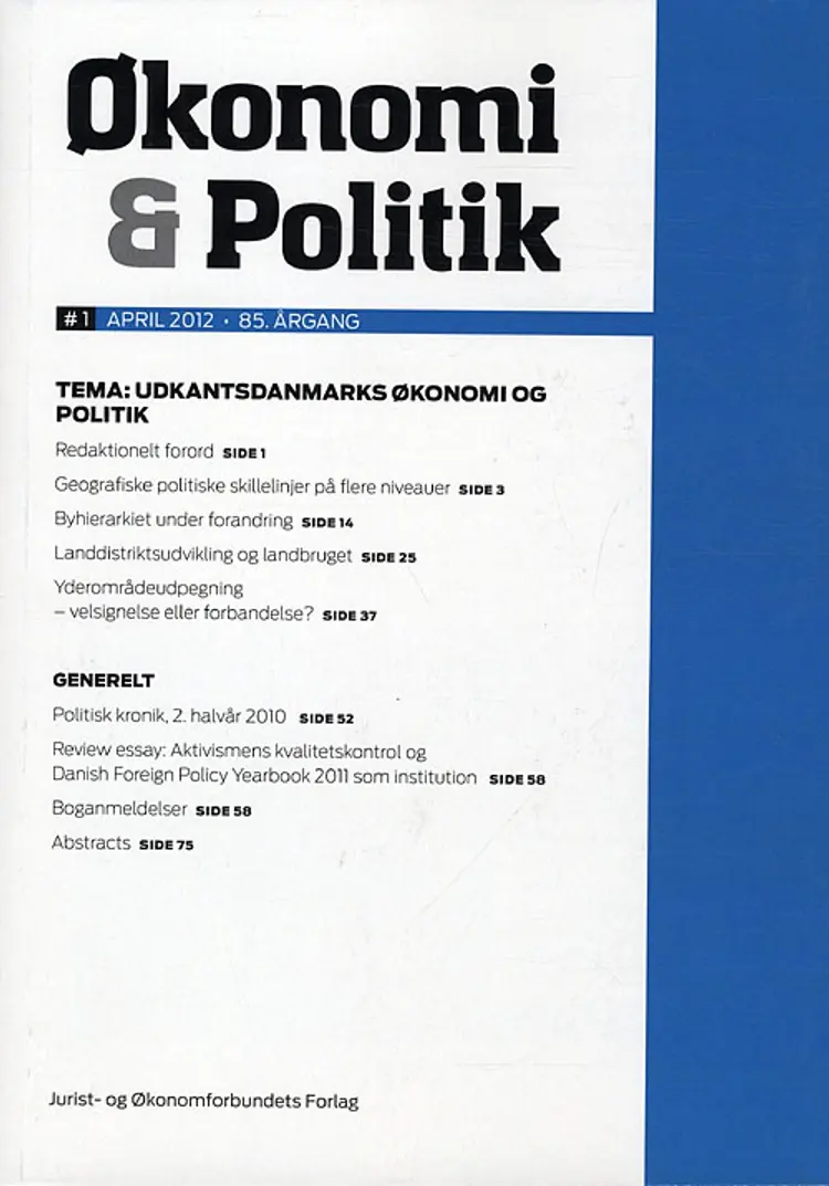 Økonomi og Politik 1-2012 af Martin Marcussen (red.)