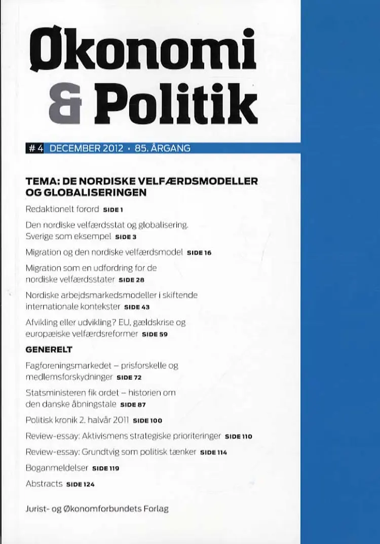 Økonomi og Politik 4-2012 af Martin Marcussen (red.)