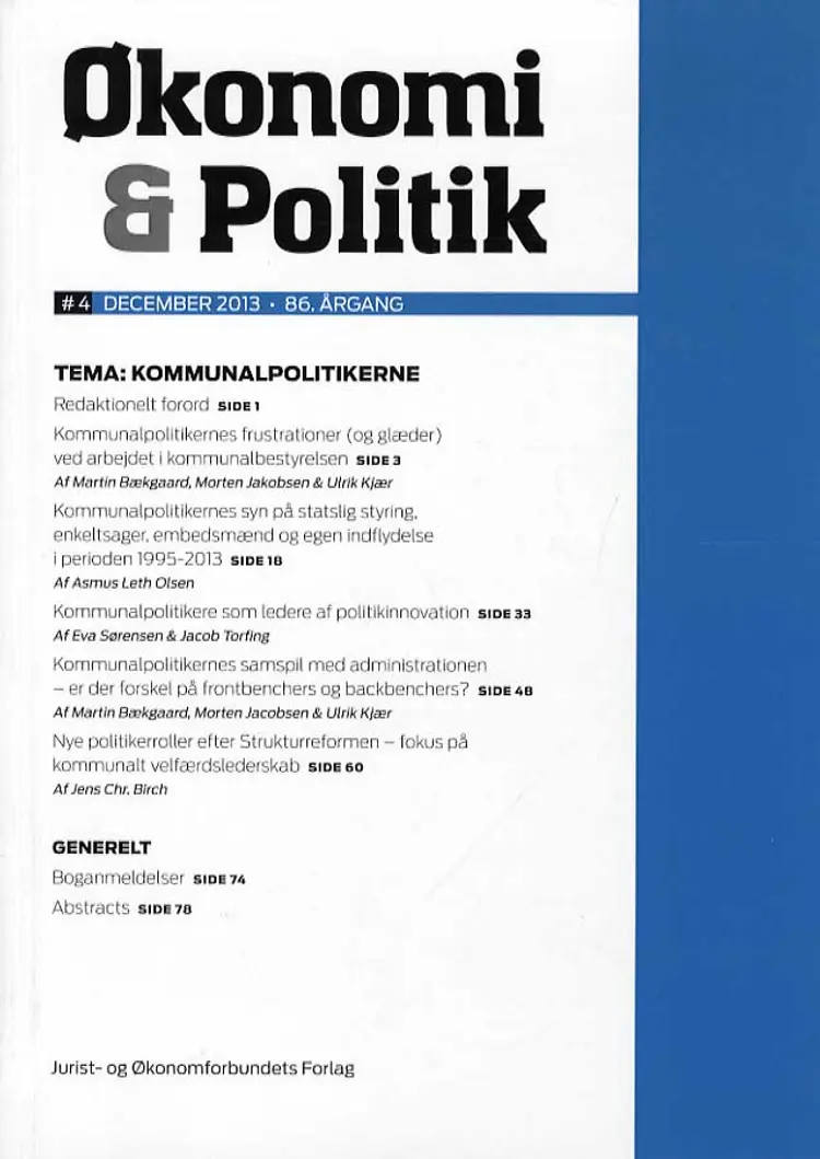 Økonomi & Politik 4-2013 af Martin Marcussen (red.)