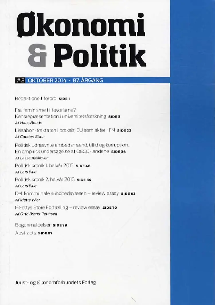 Økonomi & Politik 3-2014 af Martin Marcussen (red.)