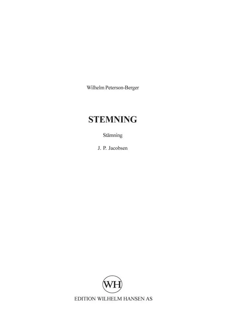 Stemning af Wilhelm Peterson-Berger