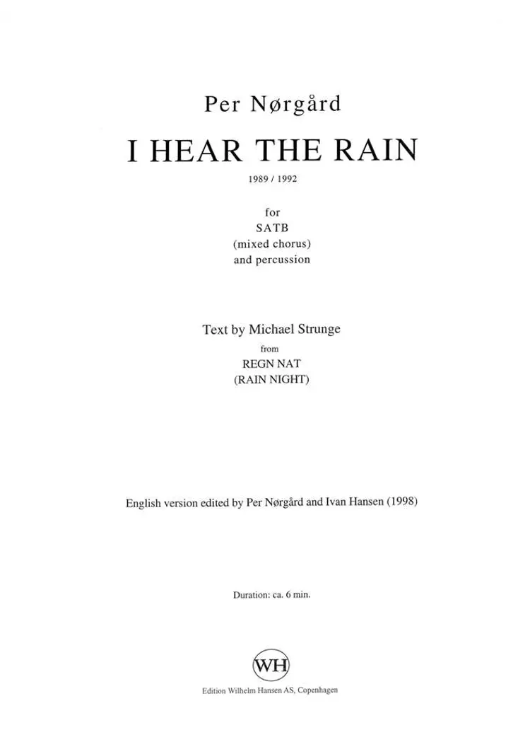I hear the rain af Michael Strunge
