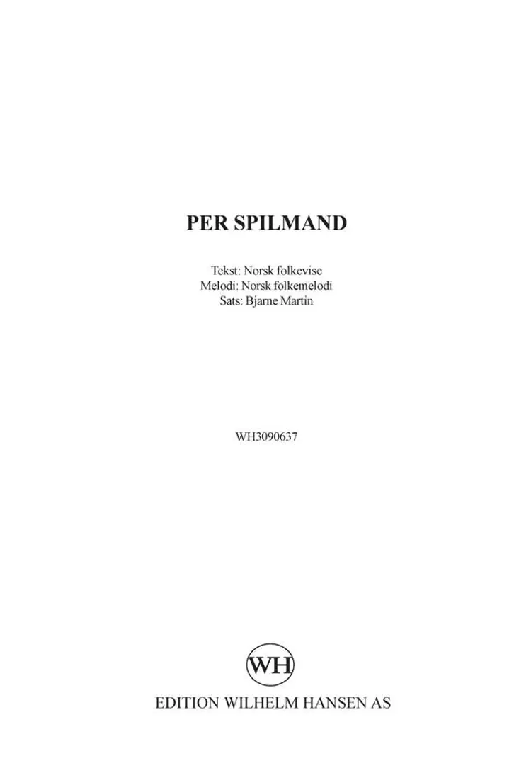 Per Spilmand af Bjarne Martin