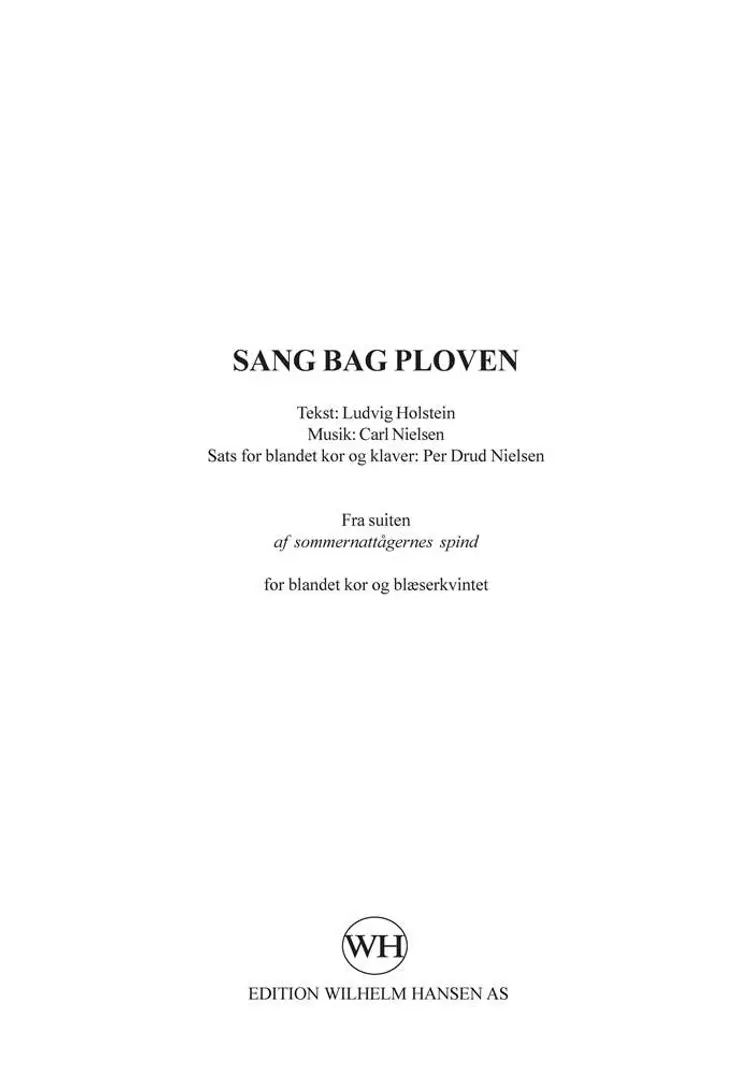 Sang bag ploven af Carl Nielsen