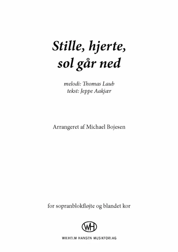 Stille hjerte, sol går ned af Jeppe Aakjær