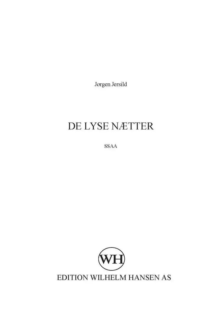 De lyse nætter af Jørgen Jersild