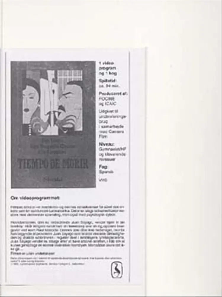 Vhs. tiempo de morir, gb af Ulla Ringgaard