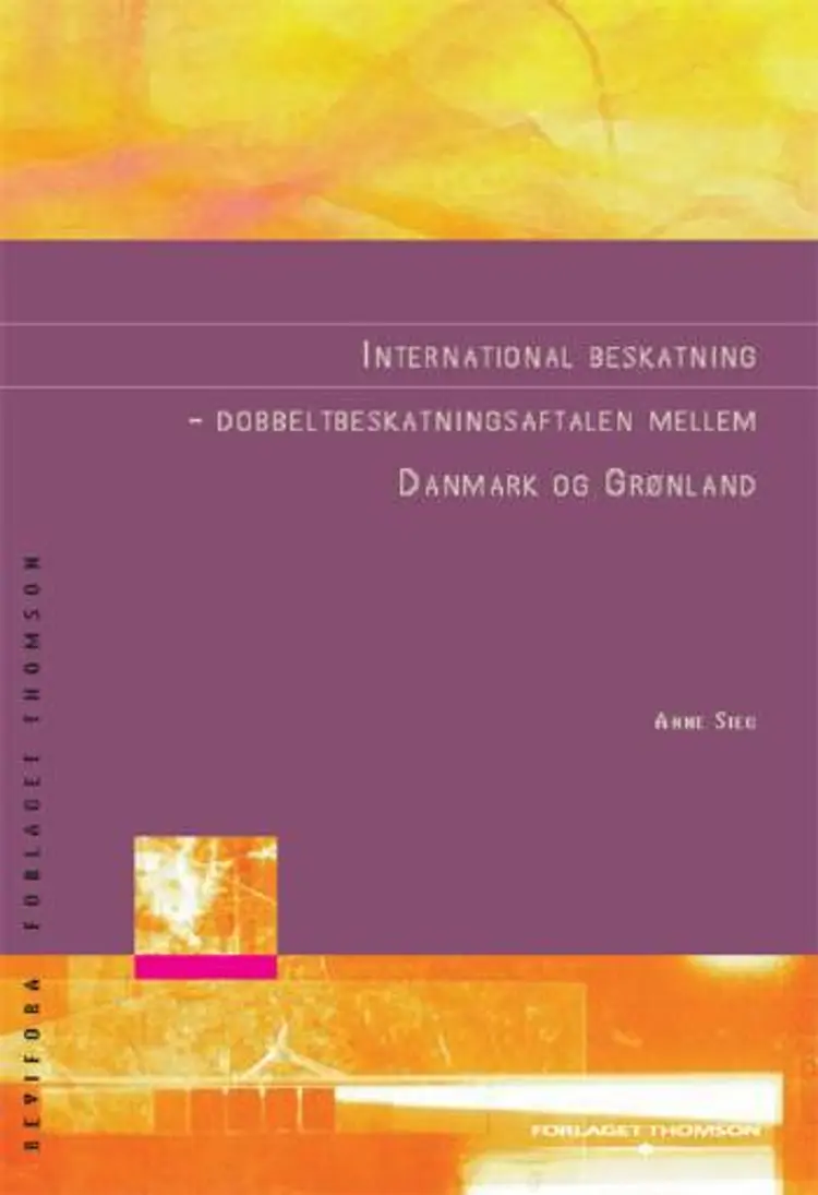 International beskatning af Anne Sieg