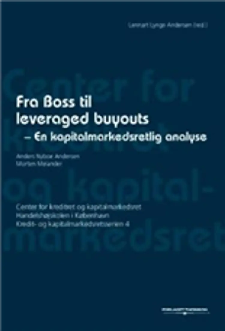 Fra Boss til leveraged buyouts af Anders Nyboe Andersen