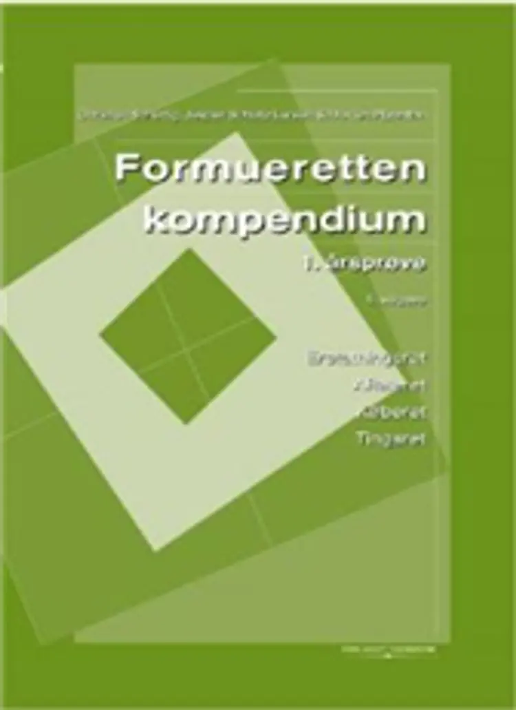 Formueretten, 1. årsprøve af Christian Scherfig