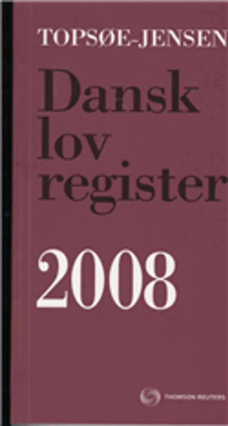Dansk lovregister af Michael Topsøe-Jensen